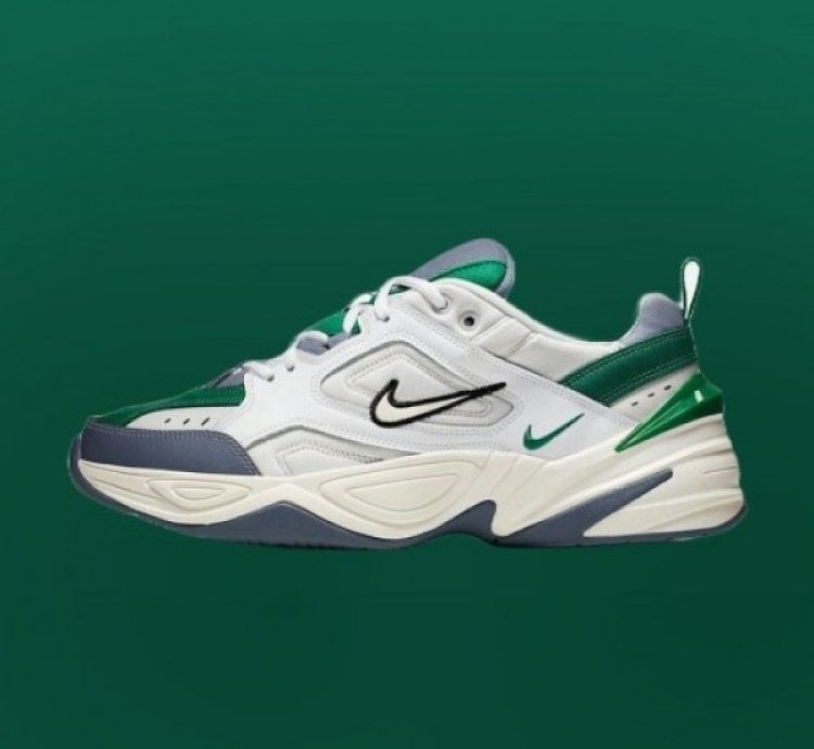 Nik E M2k Tekno Platinum Tint Sail Lucid Green Running Shoes