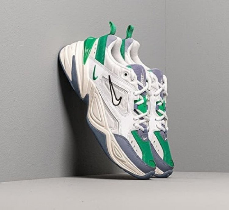 Nik E M2k Tekno Platinum Tint Sail Lucid Green Running Shoes