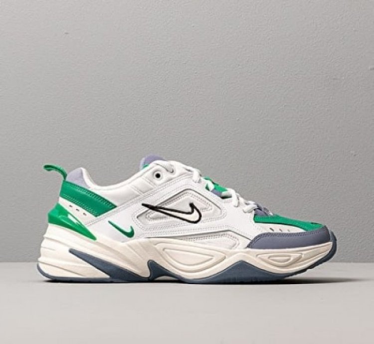 Nik E M2k Tekno Platinum Tint Sail Lucid Green Running Shoes