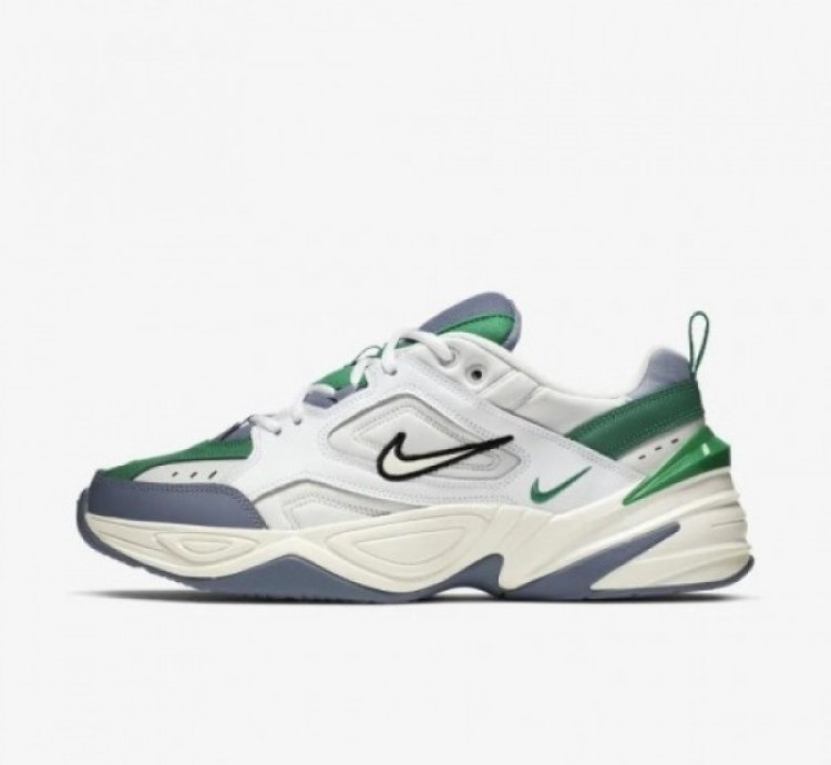 Nik E M2k Tekno Platinum Tint Sail Lucid Green Running Shoes