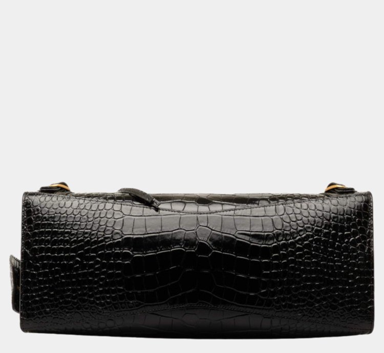 Balenciaga Black Embossed Leather Neo Classic Shoulder Bag