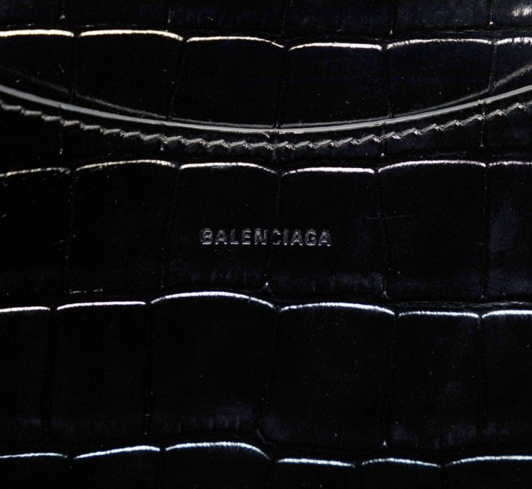 Balenciaga Black Embossed Leather Neo Classic Shoulder Bag
