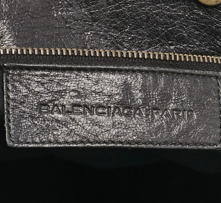 Balenciaga Black Leather Classic Hardware Oval Clutch