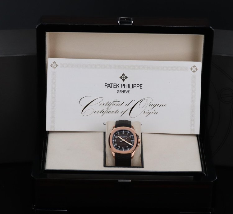 Patek Philippe Aquanaut Mint Complete Set Brown Dial Rose Gold 40mm Tropical Sport Strap 5167r-001