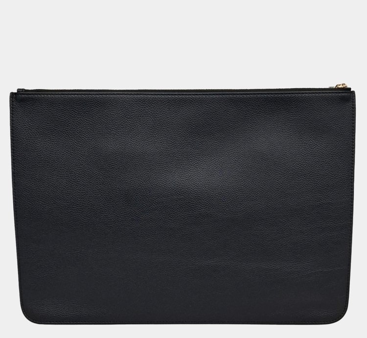 Balenciaga Black Leather Clutch