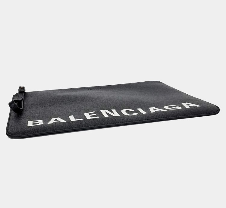 Balenciaga Black Leather Clutch