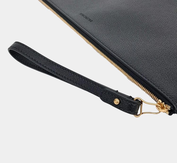 Balenciaga Black Leather Clutch
