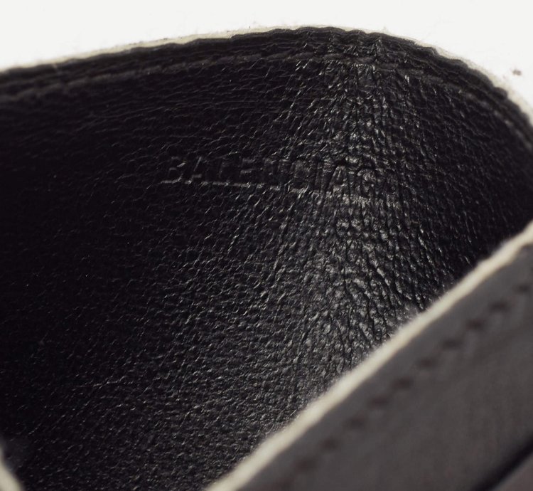 Balenciaga Black Leather Logo Card Holder