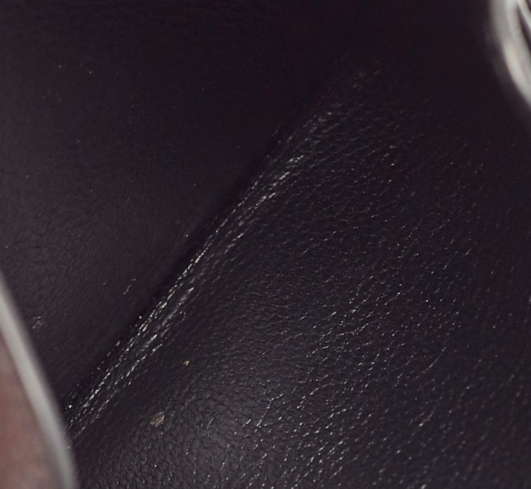 Balenciaga Black Leather Logo Print Card Holder