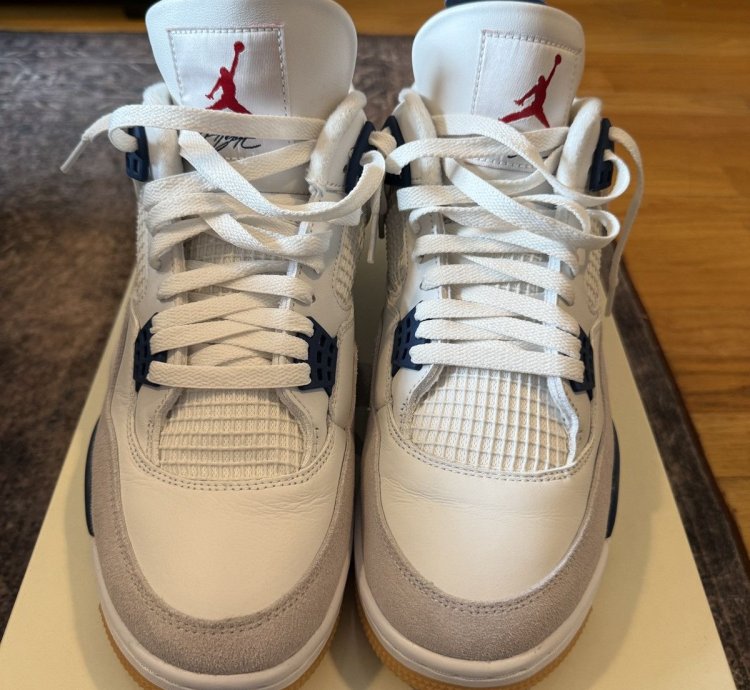 Nike Sb Jordan 4 Sb4 Navy Skateboarding Shoes Sneakers