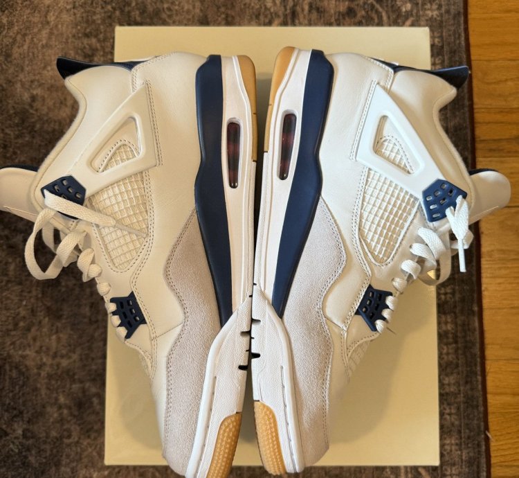 Nike Sb Jordan 4 Sb4 Navy Skateboarding Shoes Sneakers