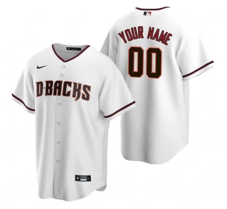 Arizona Diamondbacks Custom White Stitched Mlb Cool Base Home Jersey