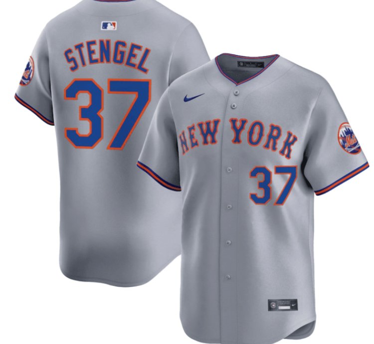 Casey Stengel 37 New York Mets Grey Jersey - All Stitched