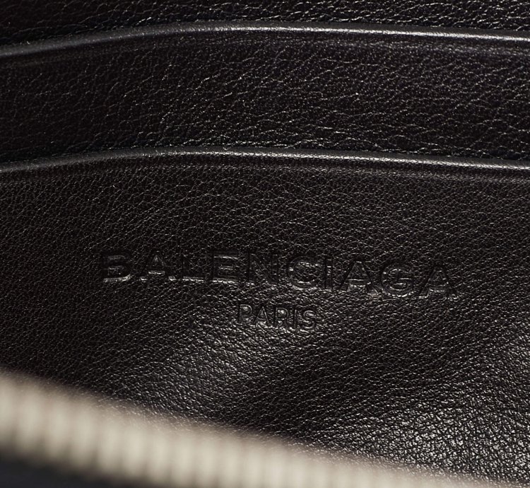 Balenciaga Black Leather Triangle Pouch