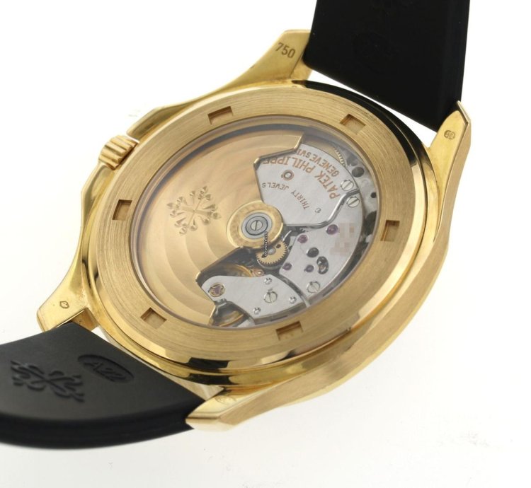Patek Philippe Aquanaut Ref 5065 Yellow Gold 2 Straps Black