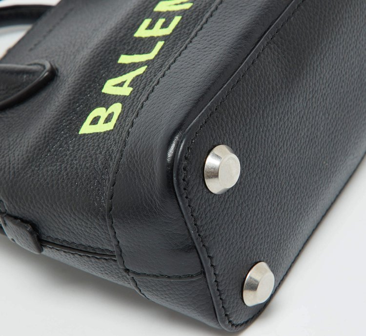 Balenciaga Black Leather Xxs Ville Satchel