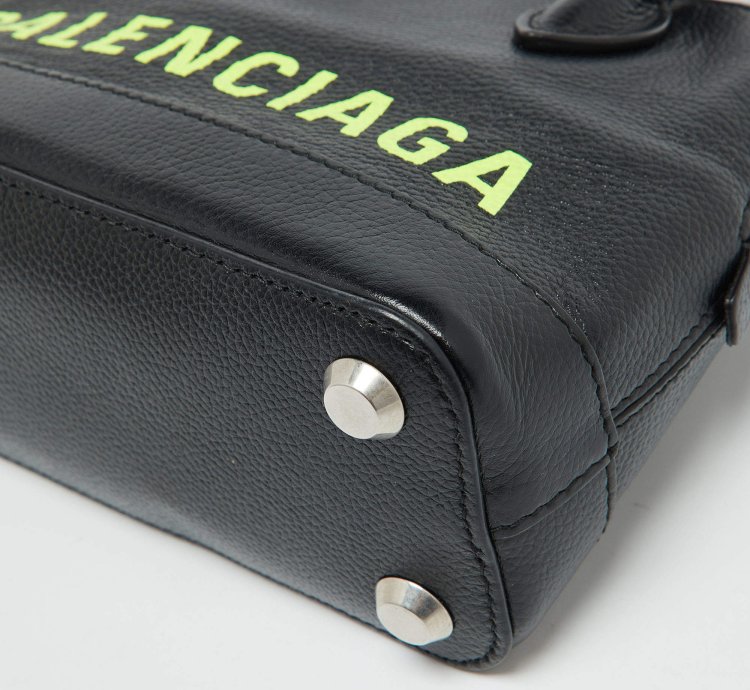 Balenciaga Black Leather Xxs Ville Satchel