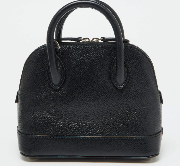 Balenciaga Black Leather Xxs Ville Satchel