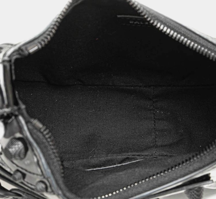 Balenciaga Black Patent Leather Motocross Le Cagole Xs Shoulder Bag