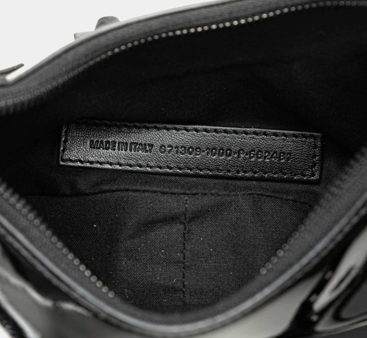 Balenciaga Black Patent Leather Motocross Le Cagole Xs Shoulder Bag