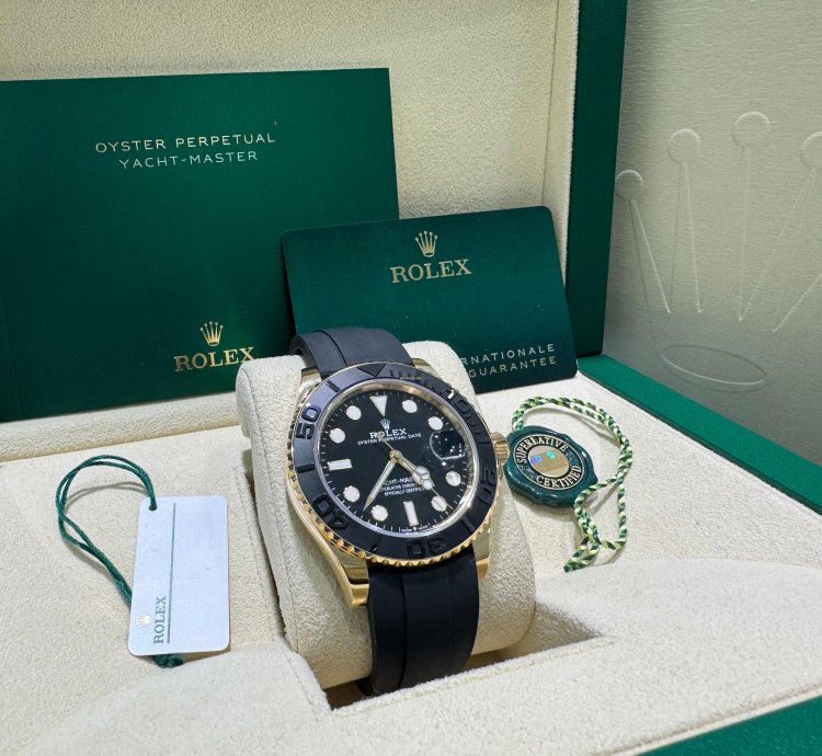 Rolex Yacht-master 42 226658 2022 42mm 18kt Yellow Gold Oysterflex Box Papers Unworn