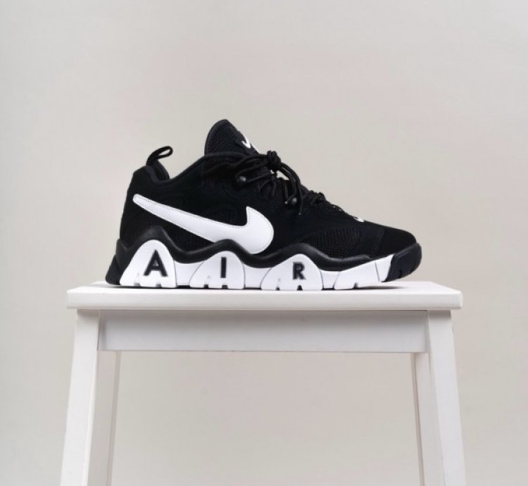 Nike Air Barrage Low Black White Basketball Sneakers