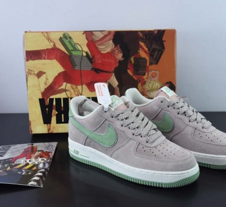 Nike Air Force 1 07 Akira Grey Mint Sneakers