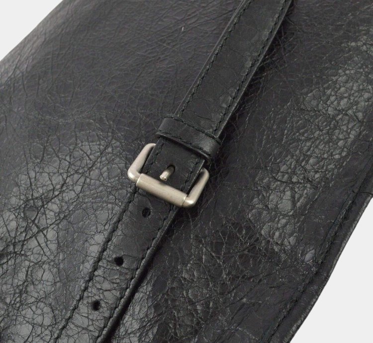Balenciaga Black Sheepskin Belt Bum Bag