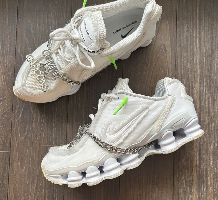 Nike Shox Tl Comme Des Gar Ons White