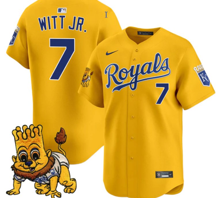 Bobby Witt Jr Jersey 7 Kansas City Royals Sluggerrr Patch Vapor Premier Limited Stitched