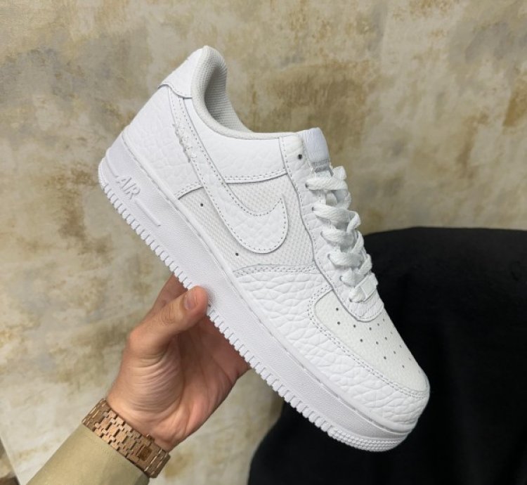 Nike Air Force 1 07 Textured White Sneakers