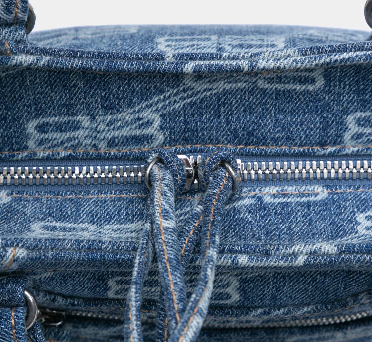 Balenciaga Blue Denim Bb Monogram Neo Cagole Xs Satchel
