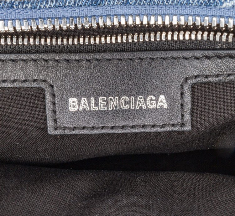 Balenciaga Blue Denim Bb Monogram Neo Cagole Xs Satchel