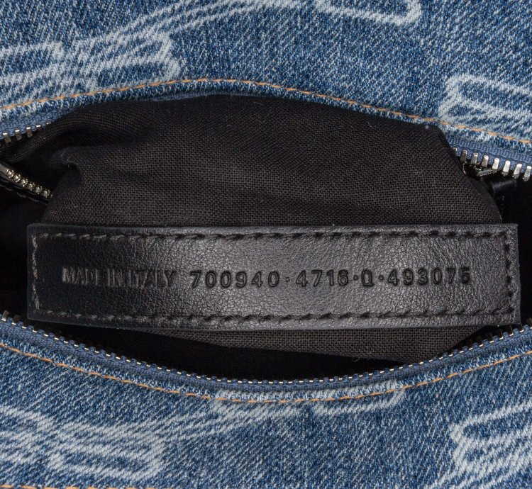 Balenciaga Blue Denim Bb Monogram Neo Cagole Xs Satchel
