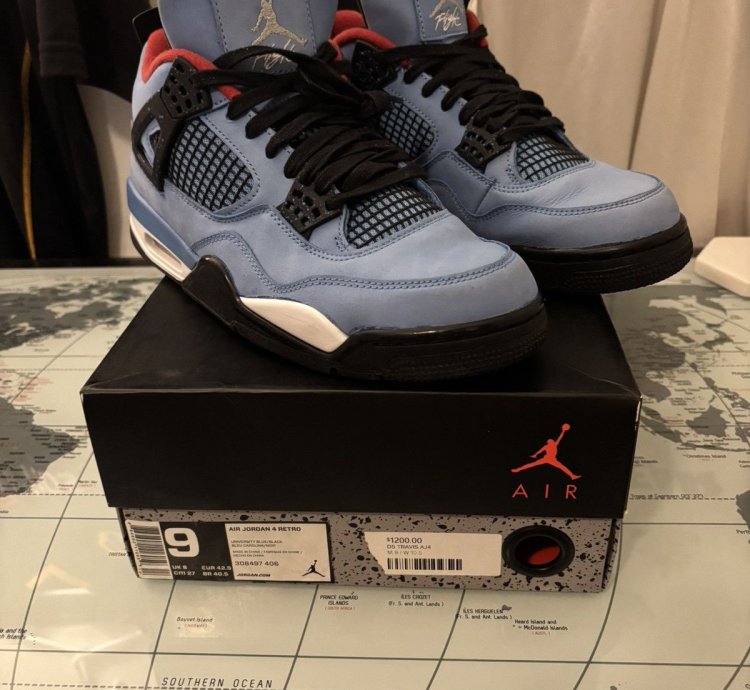 Travis Scott Air Jordan 4 Retro Cactus Jack 2018 Size 9
