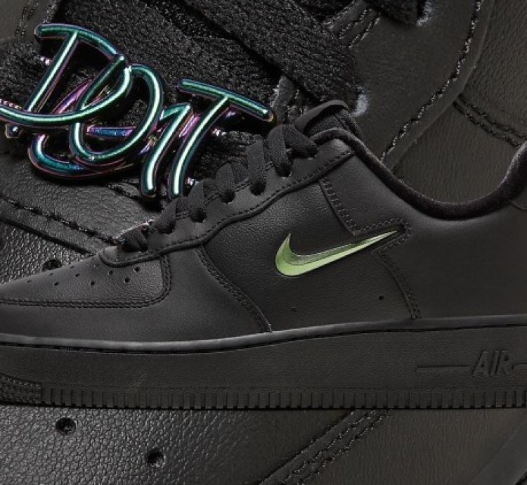 Nike Air Force 1 A Jet Black Just Do It Black Sneakers