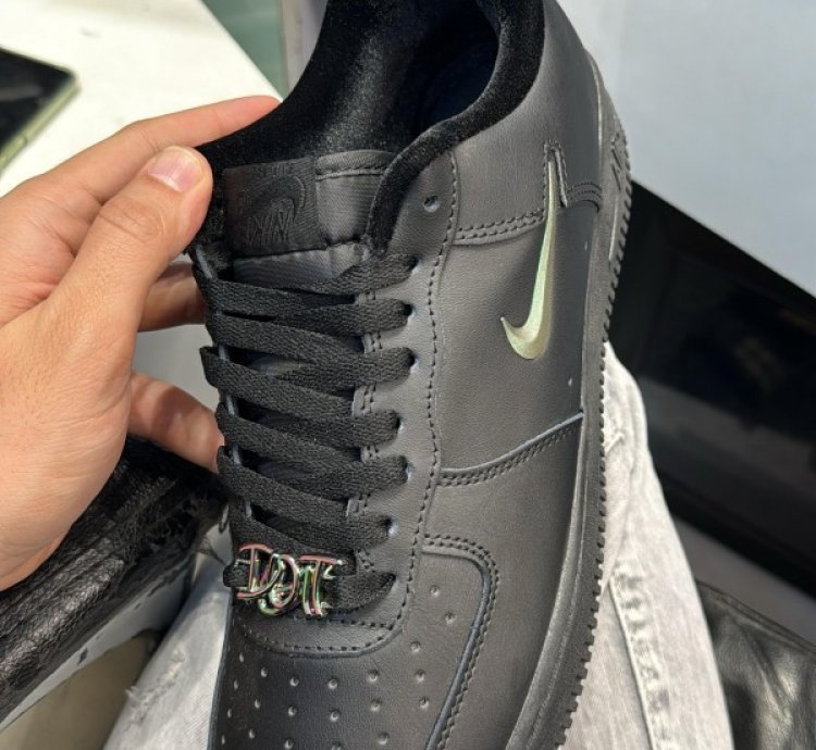 Nike Air Force 1 A Jet Black Just Do It Black Sneakers
