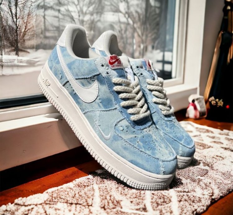 Nike Air Force 1 Denim Blue Sneakers