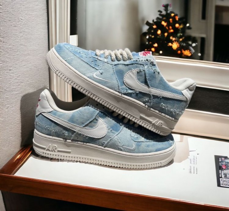 Nike Air Force 1 Denim Blue Sneakers