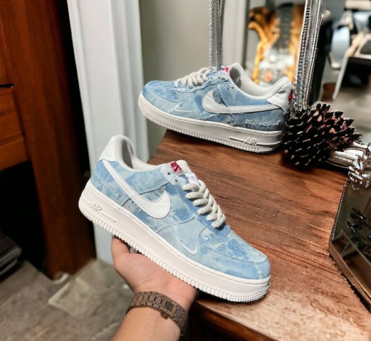 Nike Air Force 1 Denim Blue Sneakers