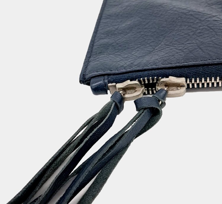 Balenciaga Blue Leather Motor Clutch