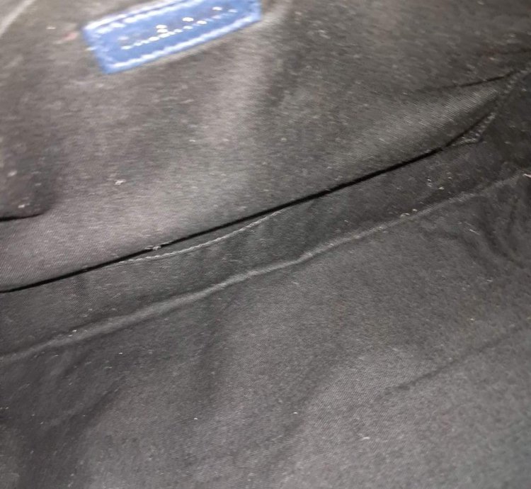 Balenciaga Blue Leather Motor Clutch