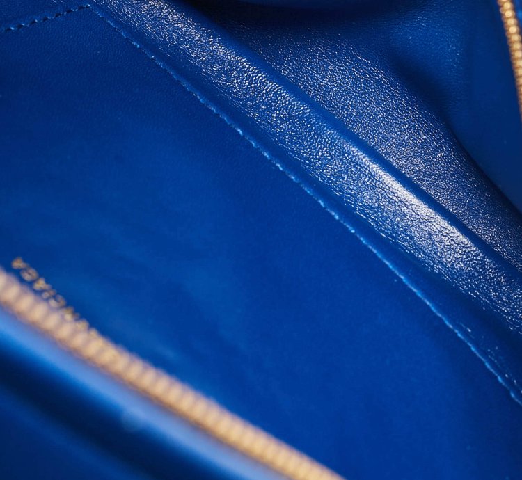 Balenciaga Blue Leather Souvenir Crossbody Bag