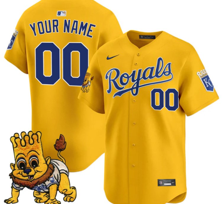 Custom Kansas City Royals Jersey Sluggerrr Patch Vapor Premier Limited Stitched