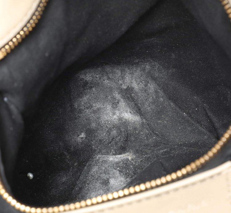 Balenciaga Cream Brown Leather Lune Tote