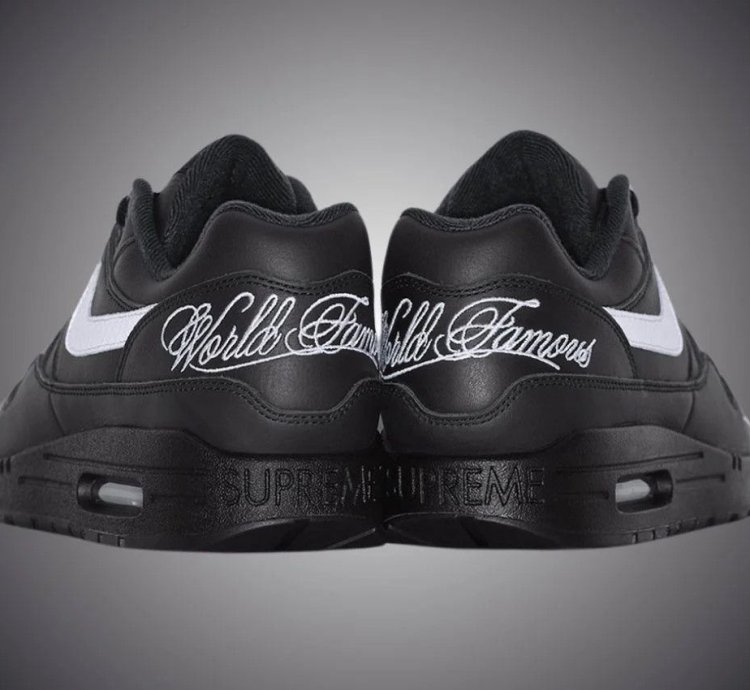 Nike Supreme Air Max 1 87 Sp Black White