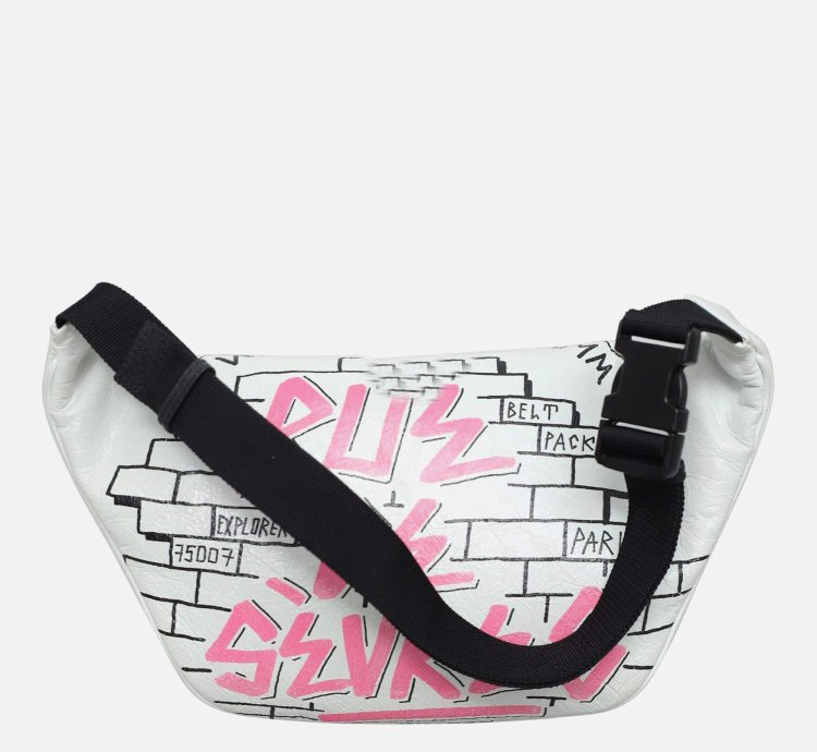 Balenciaga Graffiti Leather Belt Bag