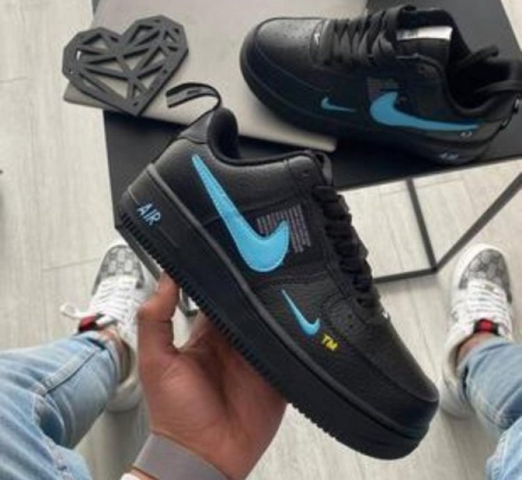Nike Air Force 1 Low Utility Black Blue Sneakers