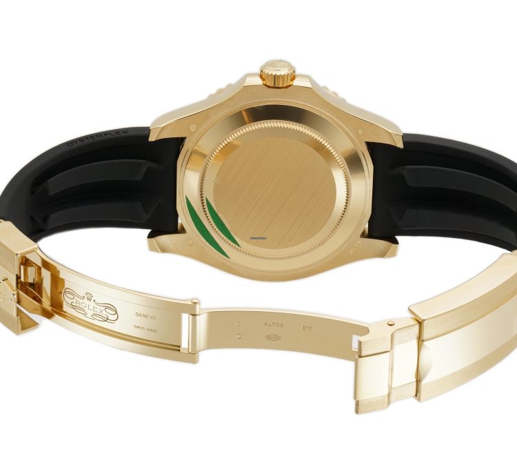 Rolex Yacht-master 42 42mm 18k Yellow Gold Ceramic Bezel On Oysterflex