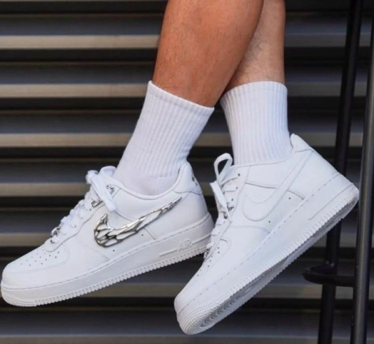 Nike Air Force 1 Molten Metal White Sneakers